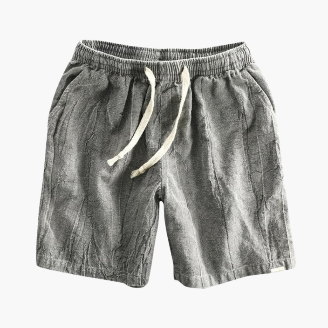 Short homme a cordon de serrage et surface texturée