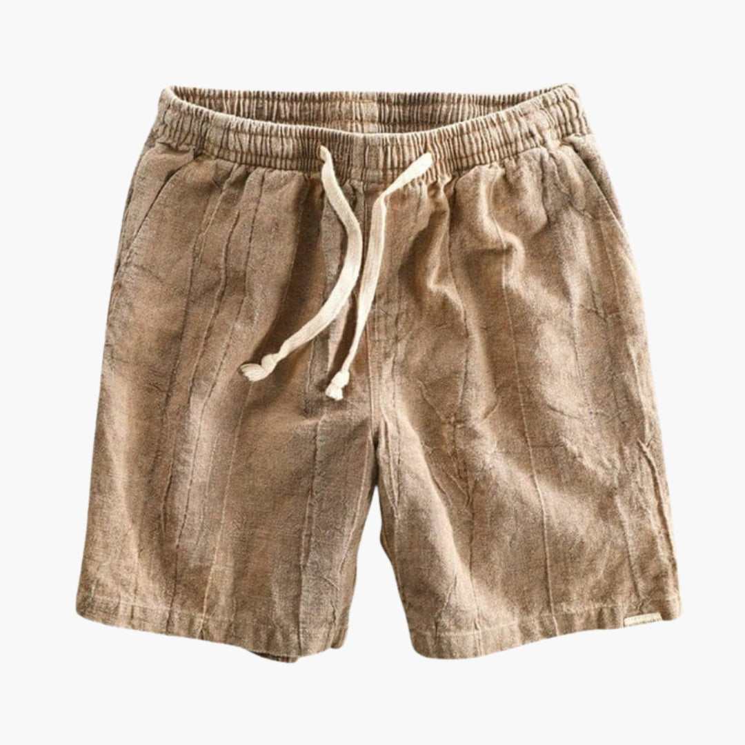 Short homme a cordon de serrage et surface texturée