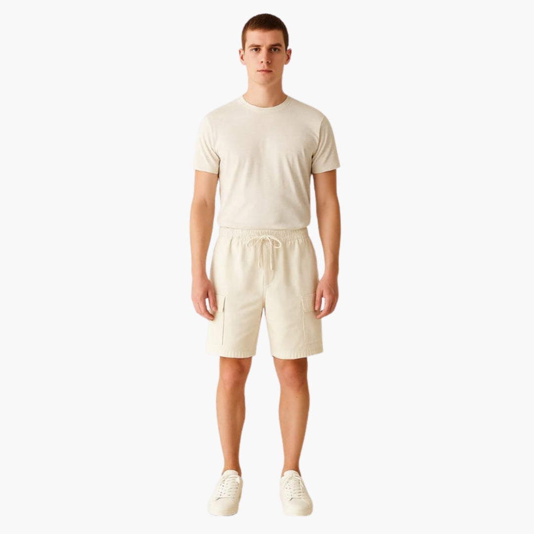 Short homme avec cordon de serrage et poches cargo