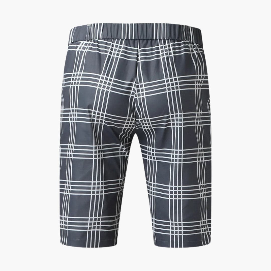 Short homme avec motif à carreaux et poches latérales