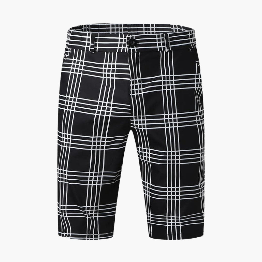 Short homme avec motif à carreaux et poches latérales