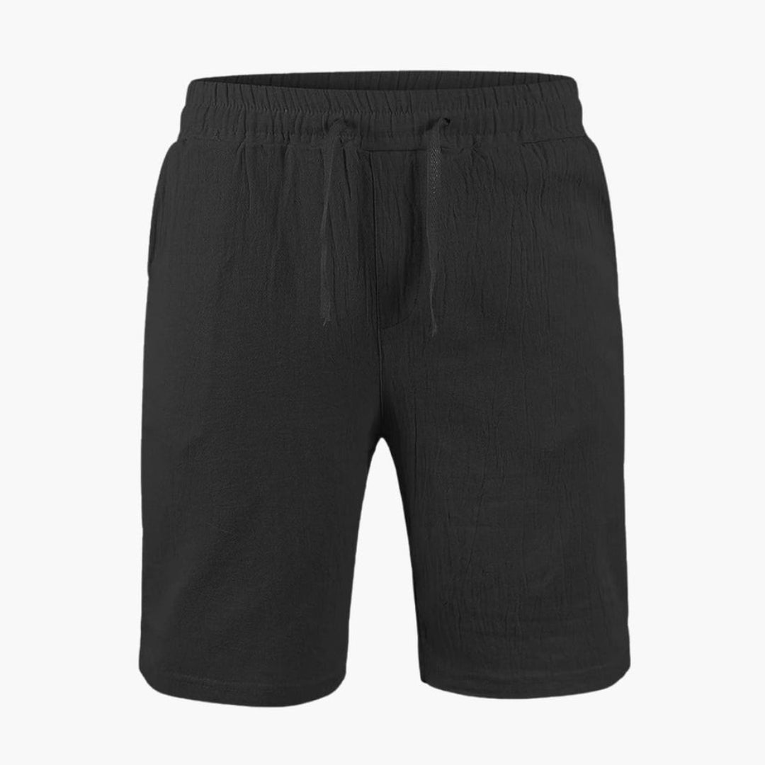 Short homme avec taille à cordon et surface texturée