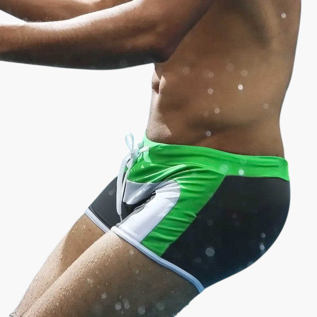 Men's swim trunks with side pockets