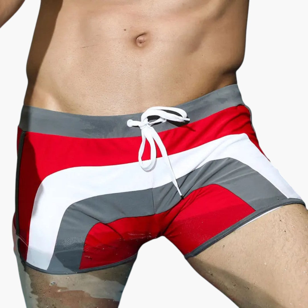 Men's swim trunks with side pockets