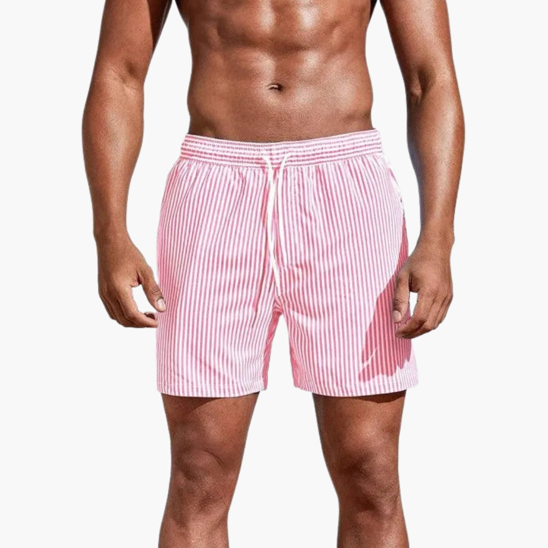Shorts de surf pour hommes avec taille à cordon