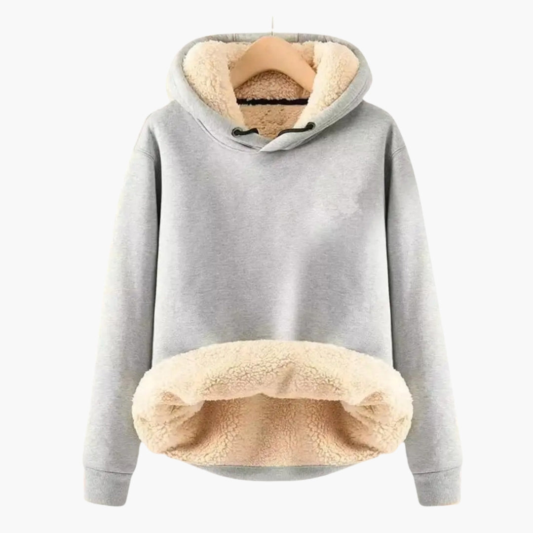 Sweat à Capuche Femme avec Doublure Sherpa