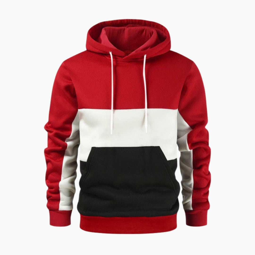 Bluza męska z kapturem z kolorowymi wstawkami