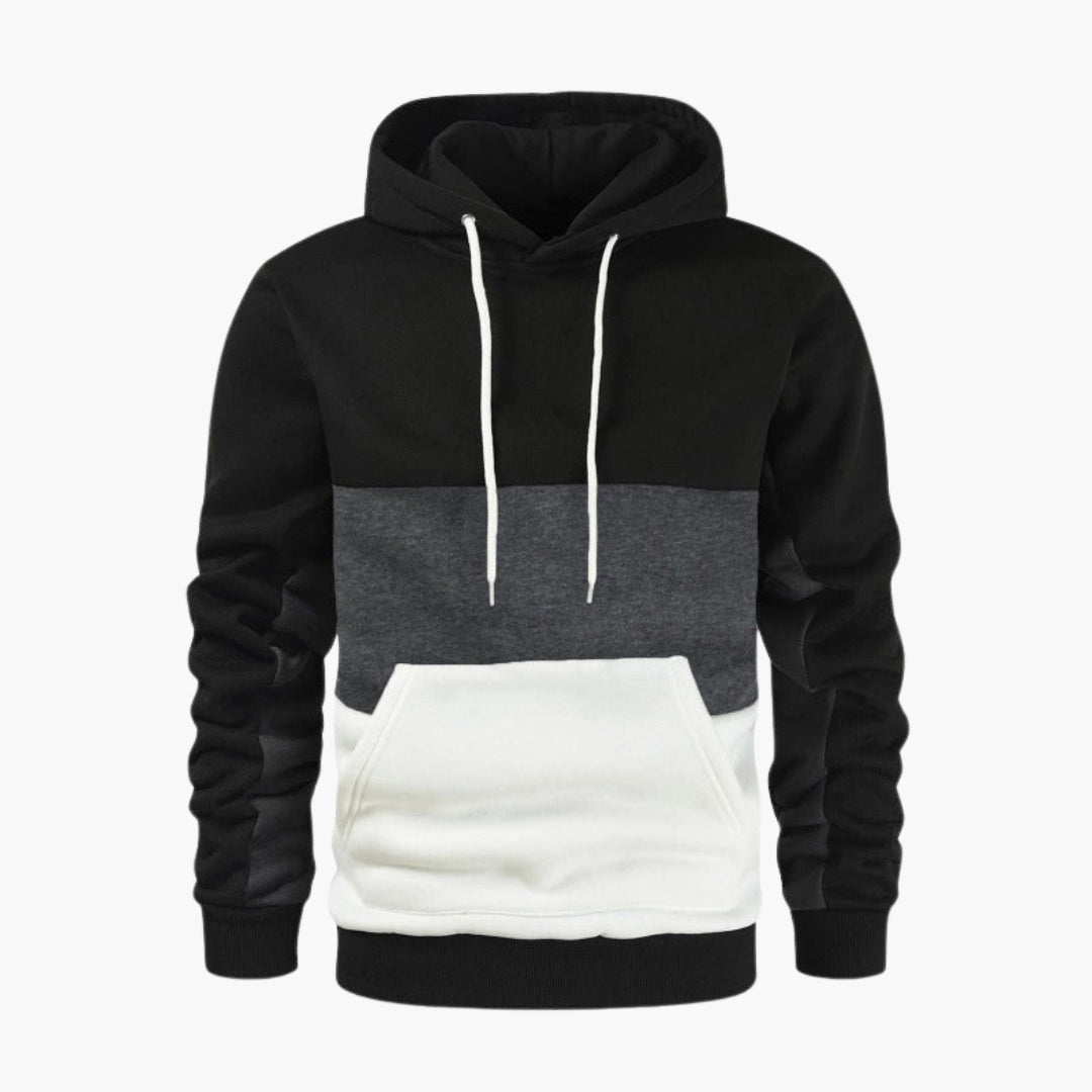 Sweat à capuche homme avec empiècements colorés