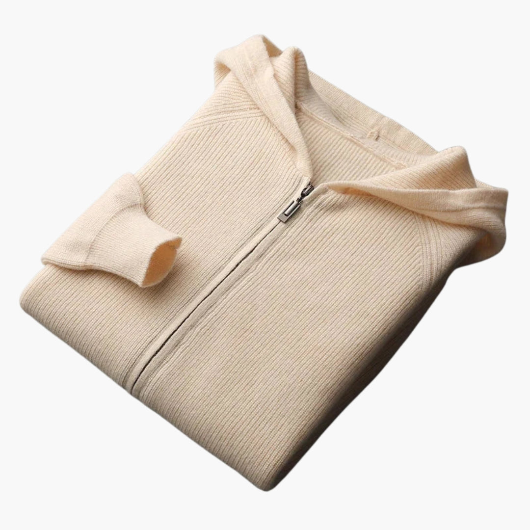 Sweat à capuche homme en maille zippé