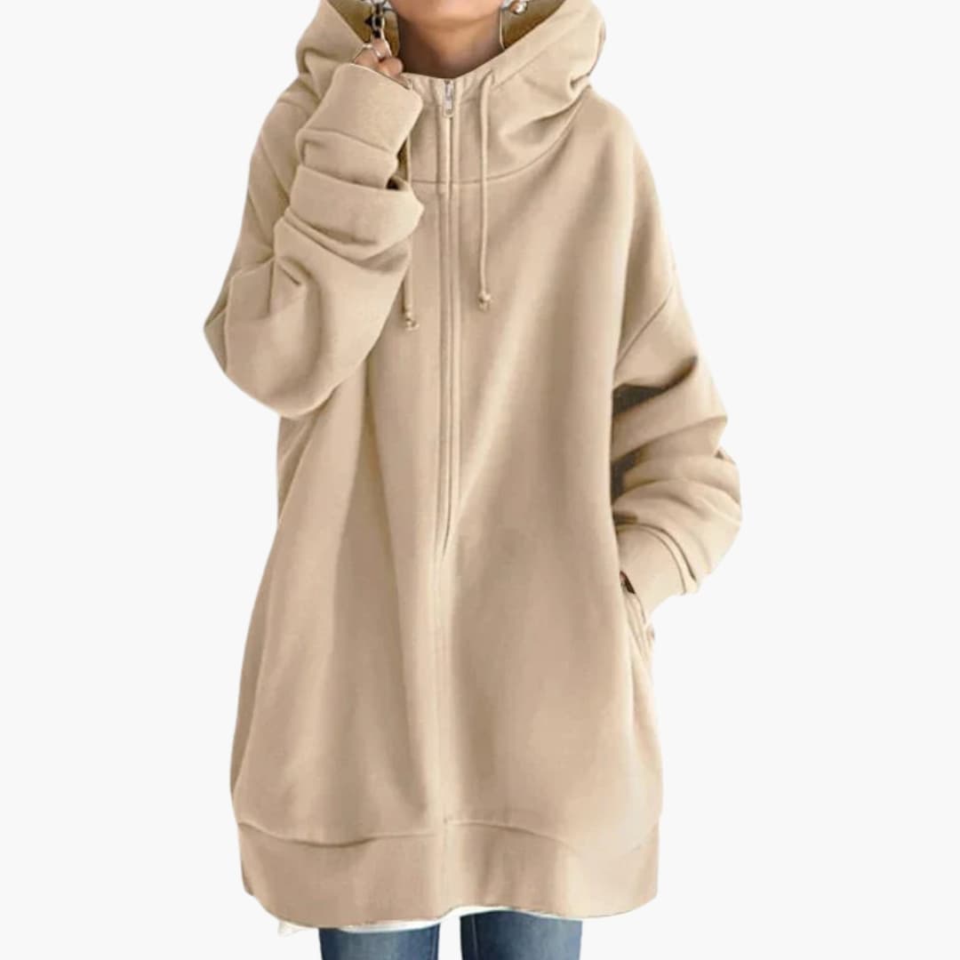 Oversize hættetrøje til kvinder med flydende pasform og moderne design