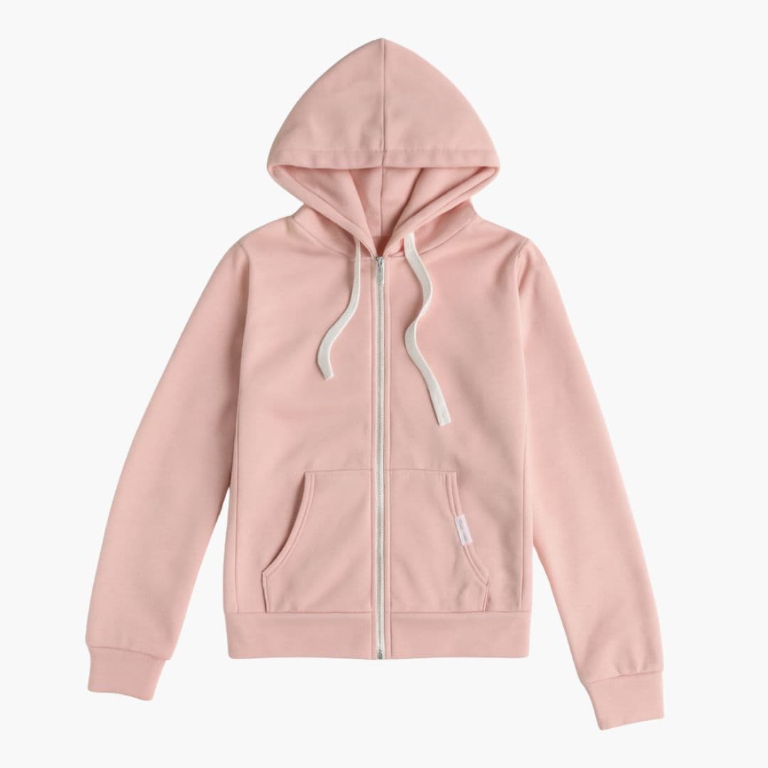 Sweat à capuche zippé femme avec poches devant