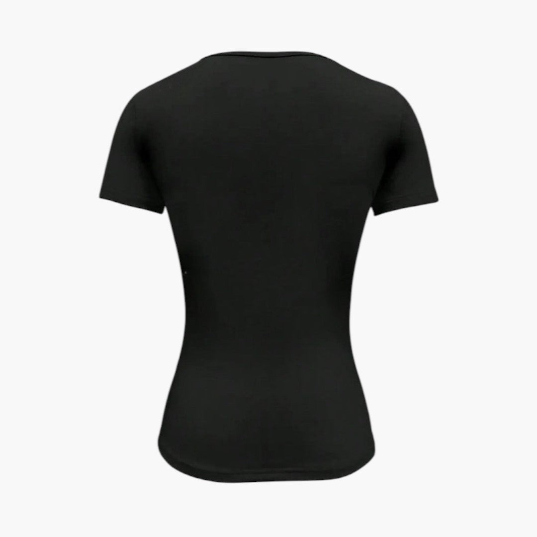T shirt Femme avec Col Rond et Ourlet Droit
