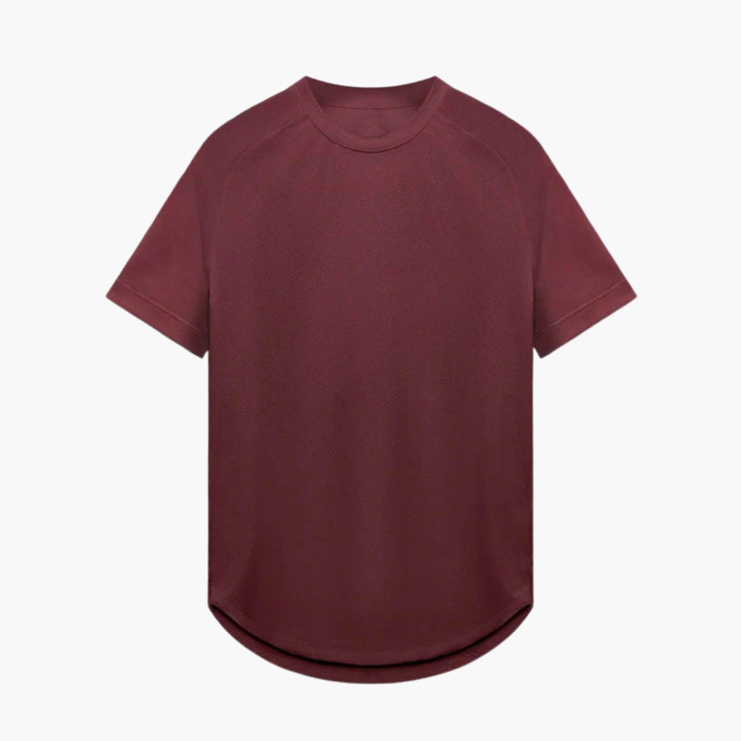T-shirt homme avec col rond et manches raglan