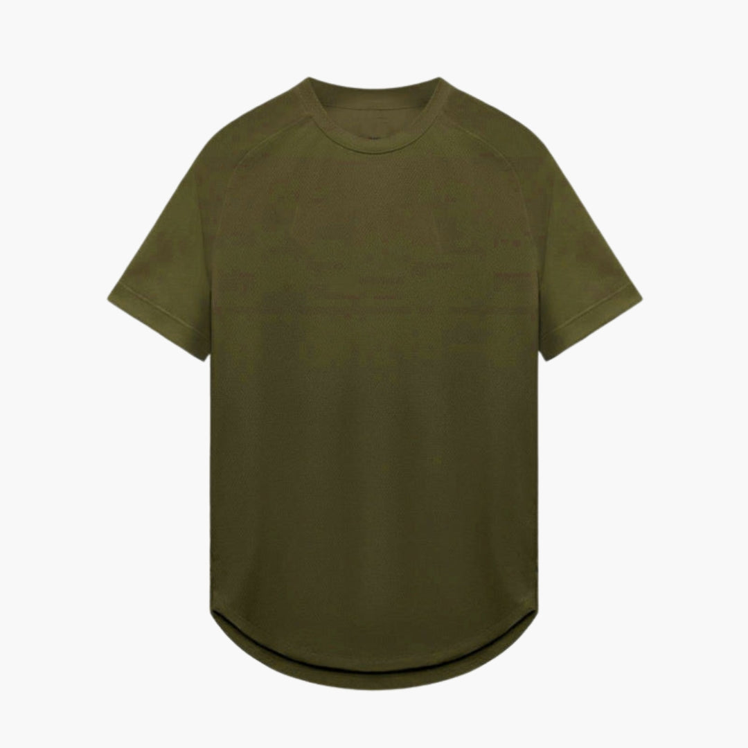 T-shirt homme avec col rond et manches raglan