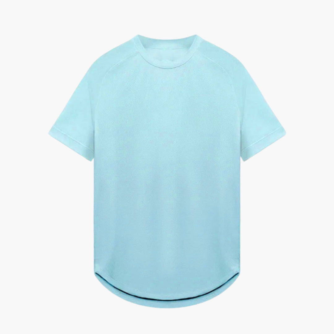 T-shirt homme avec col rond et manches raglan