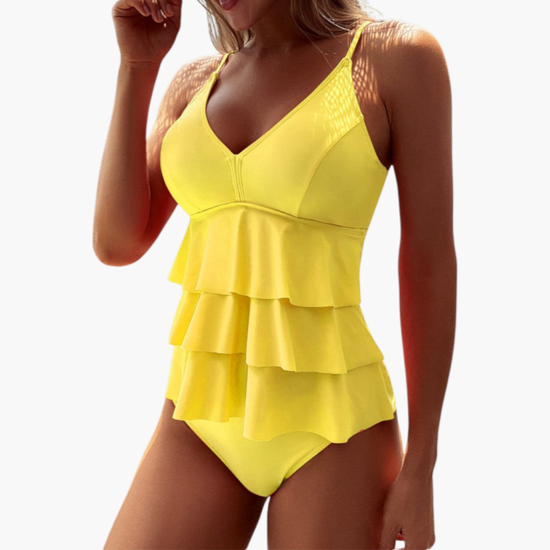 Women's two-piece swimsuit with adjustable straps