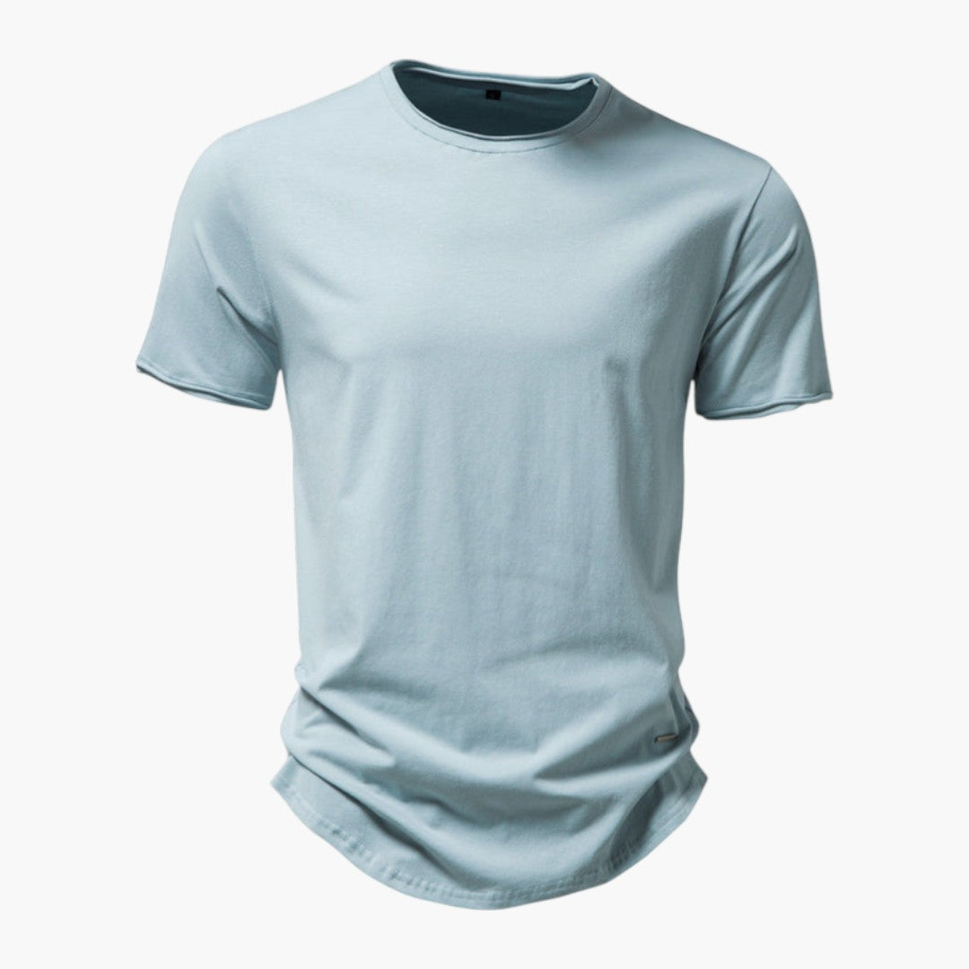 T shirt homme avec col rond manches courtes