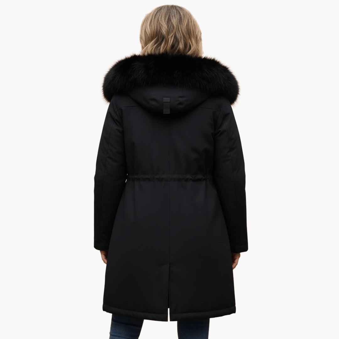Veste Hiver Femme avec Col Imitation Fourrure