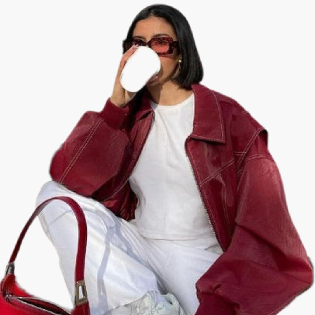 Giacca Oversize Donna con Chiusura Lampo