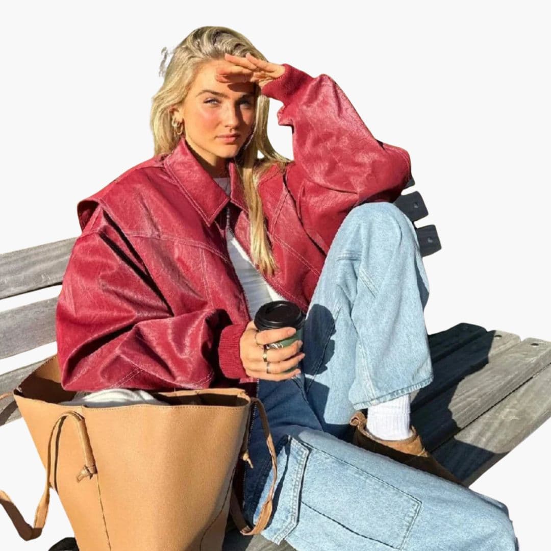 Giacca Oversize Donna con Chiusura Lampo