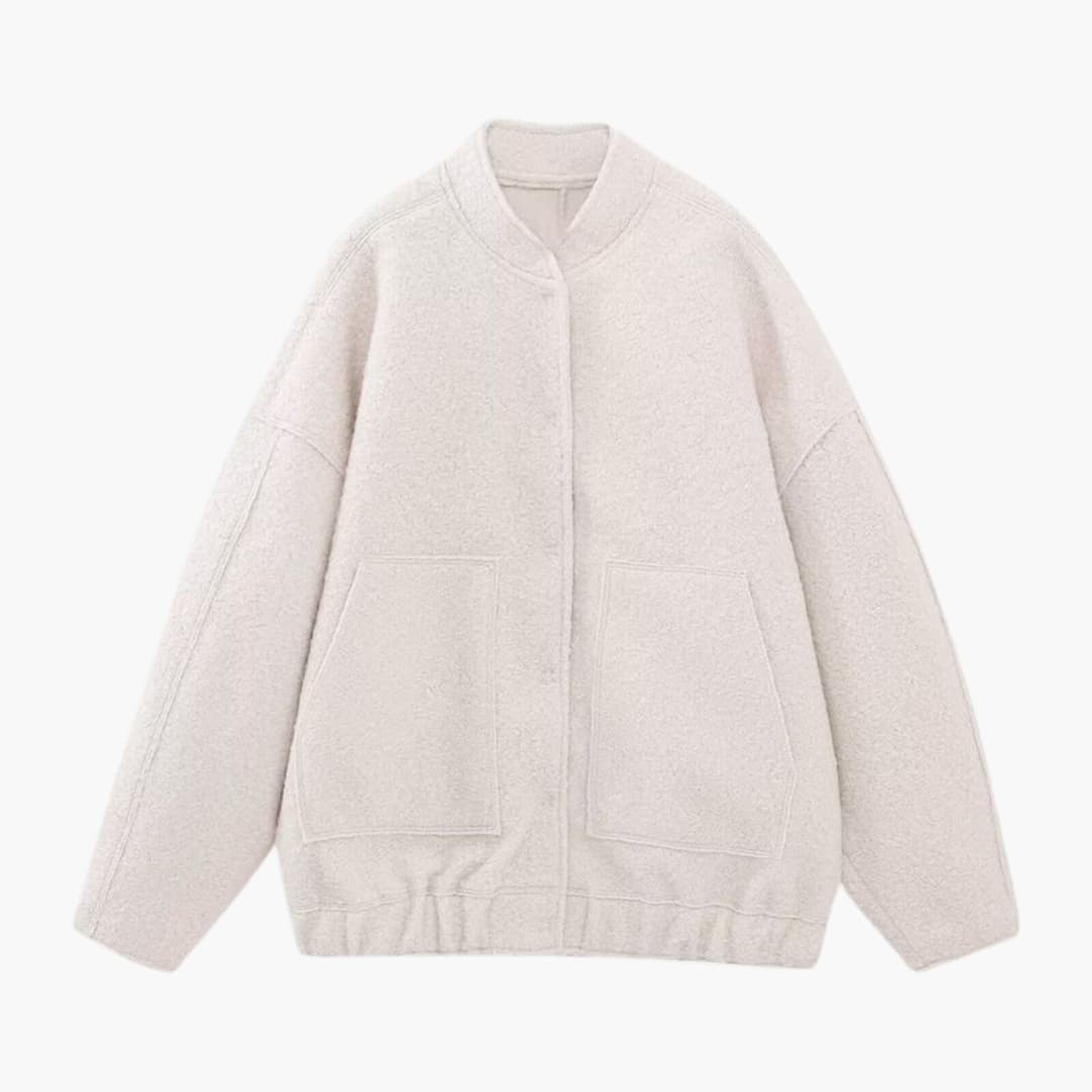 Veste bomber femme avec fermeture zippée et finitions côtelées