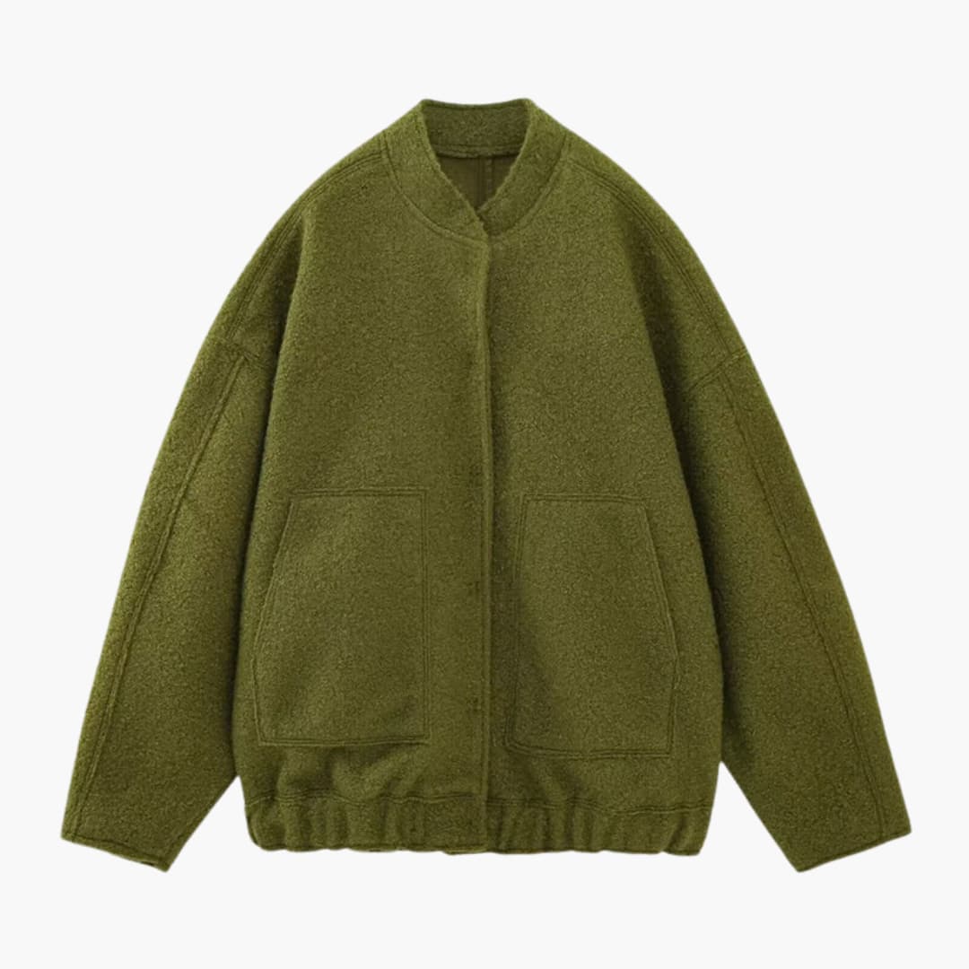 Veste bomber femme avec fermeture zippée et finitions côtelées