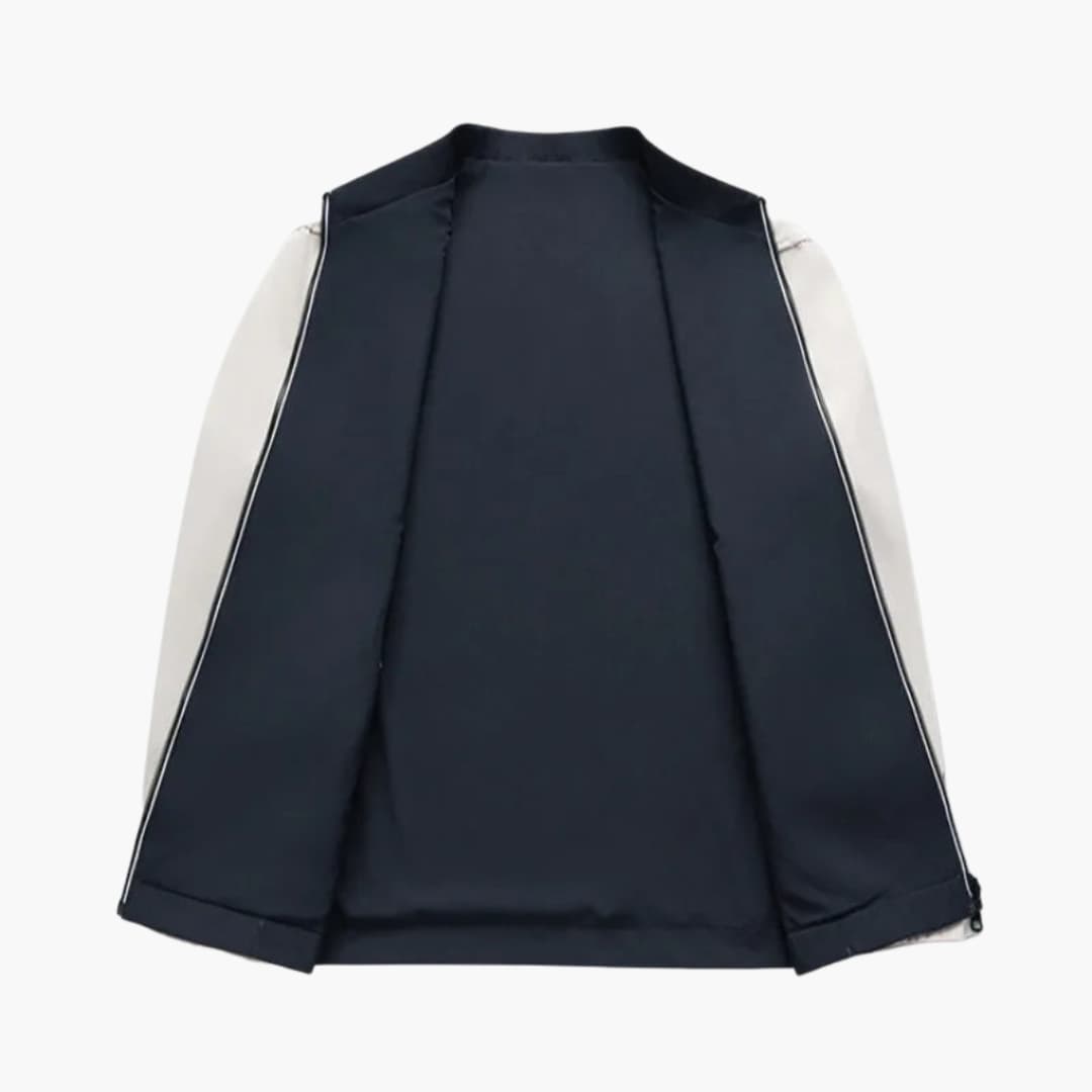 Veste bomber homme minimaliste zippée avec poches zippées