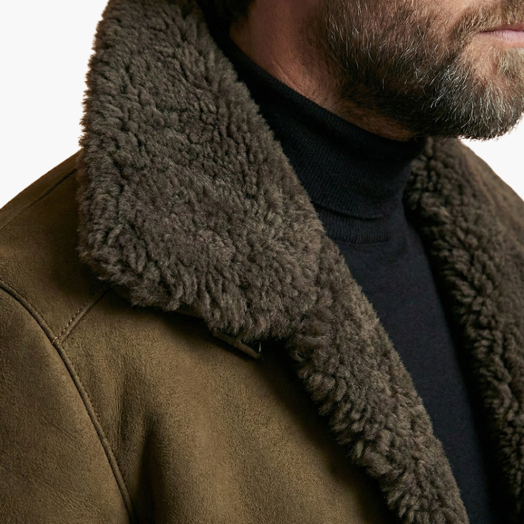 Veste d’hiver pour homme avec large col