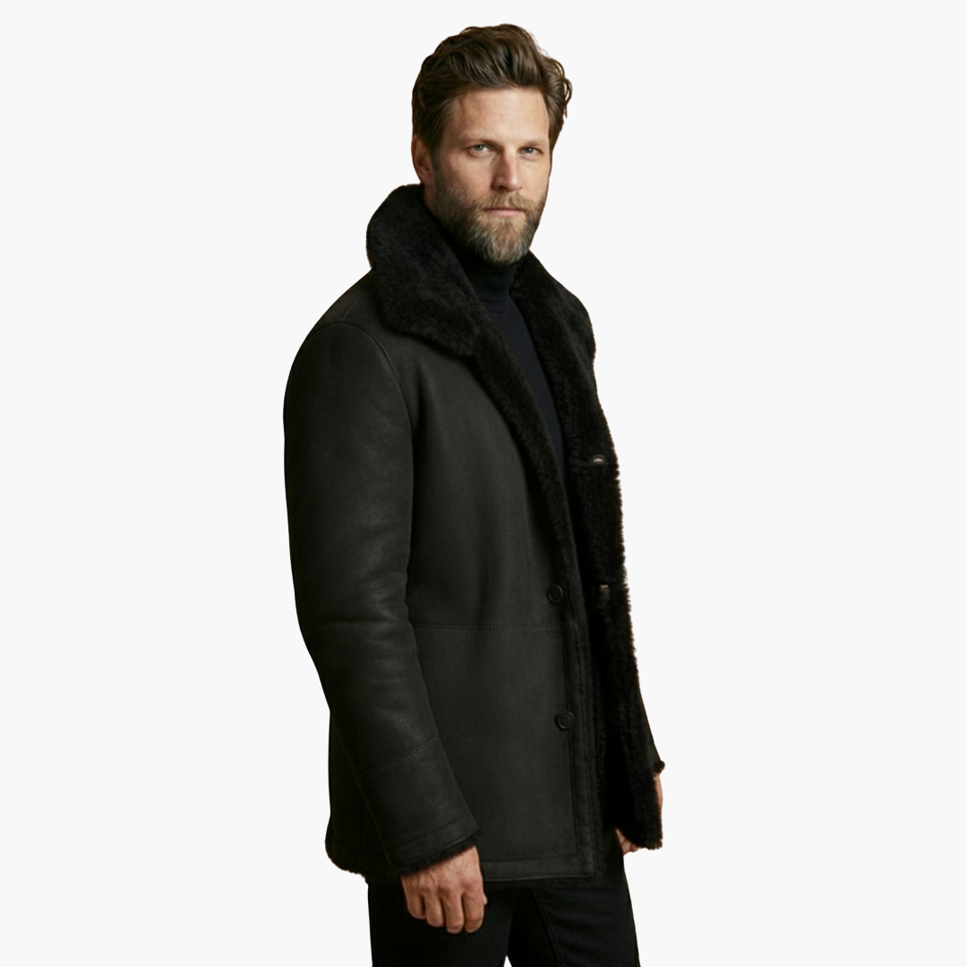 Veste d’hiver pour homme avec large col