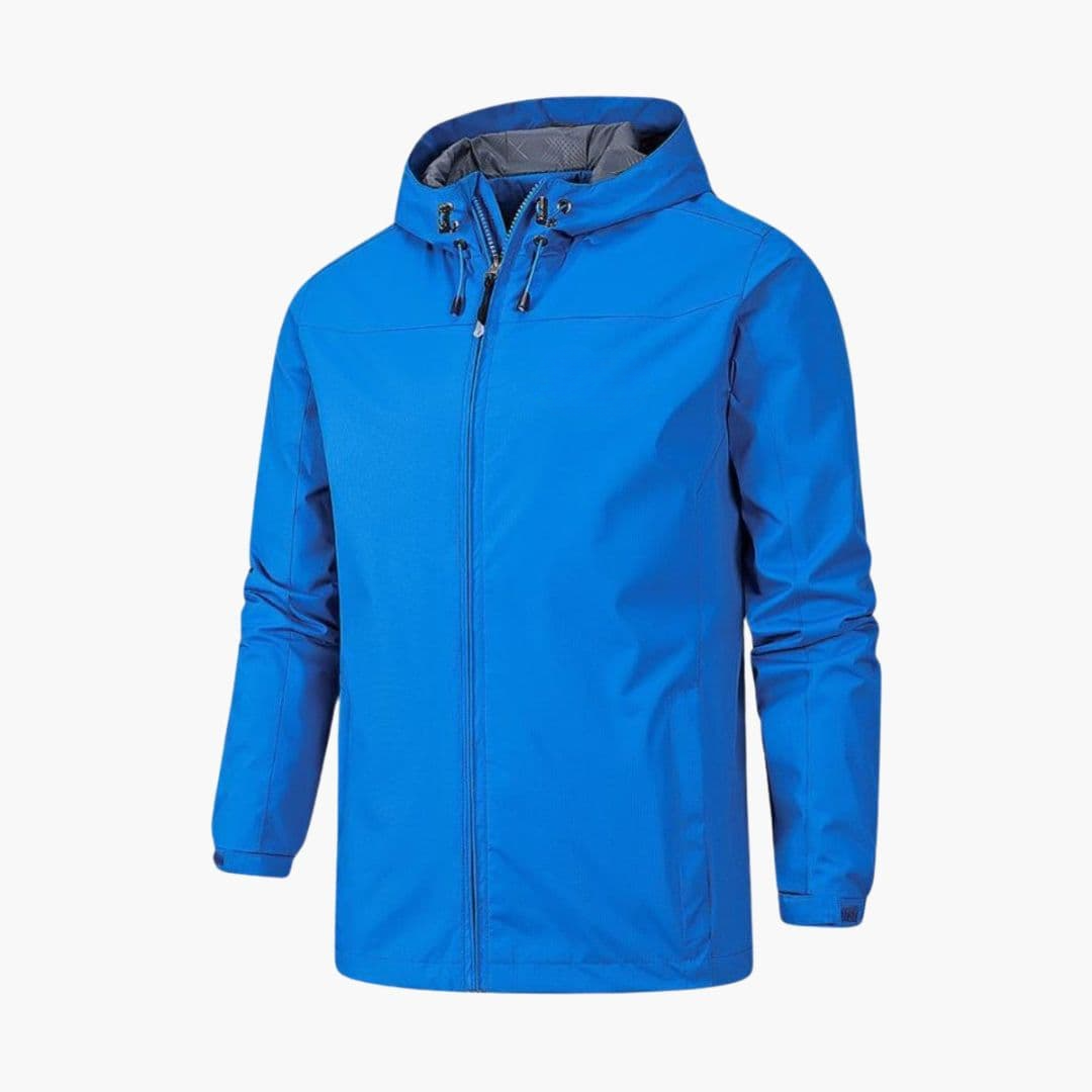 Veste de pluie homme à capuche avec fermeture éclair