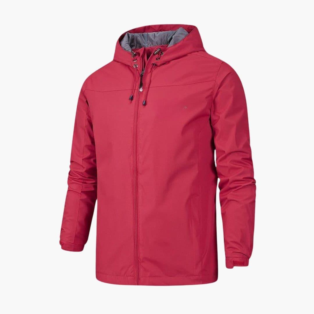 Veste de pluie homme à capuche avec fermeture éclair