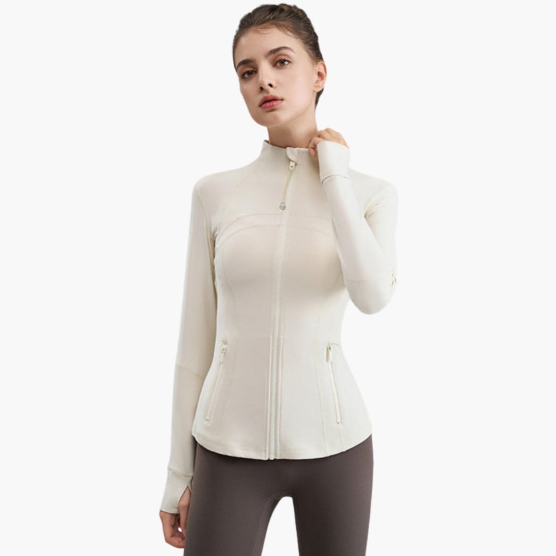 Dame sportvest med lange ærmer