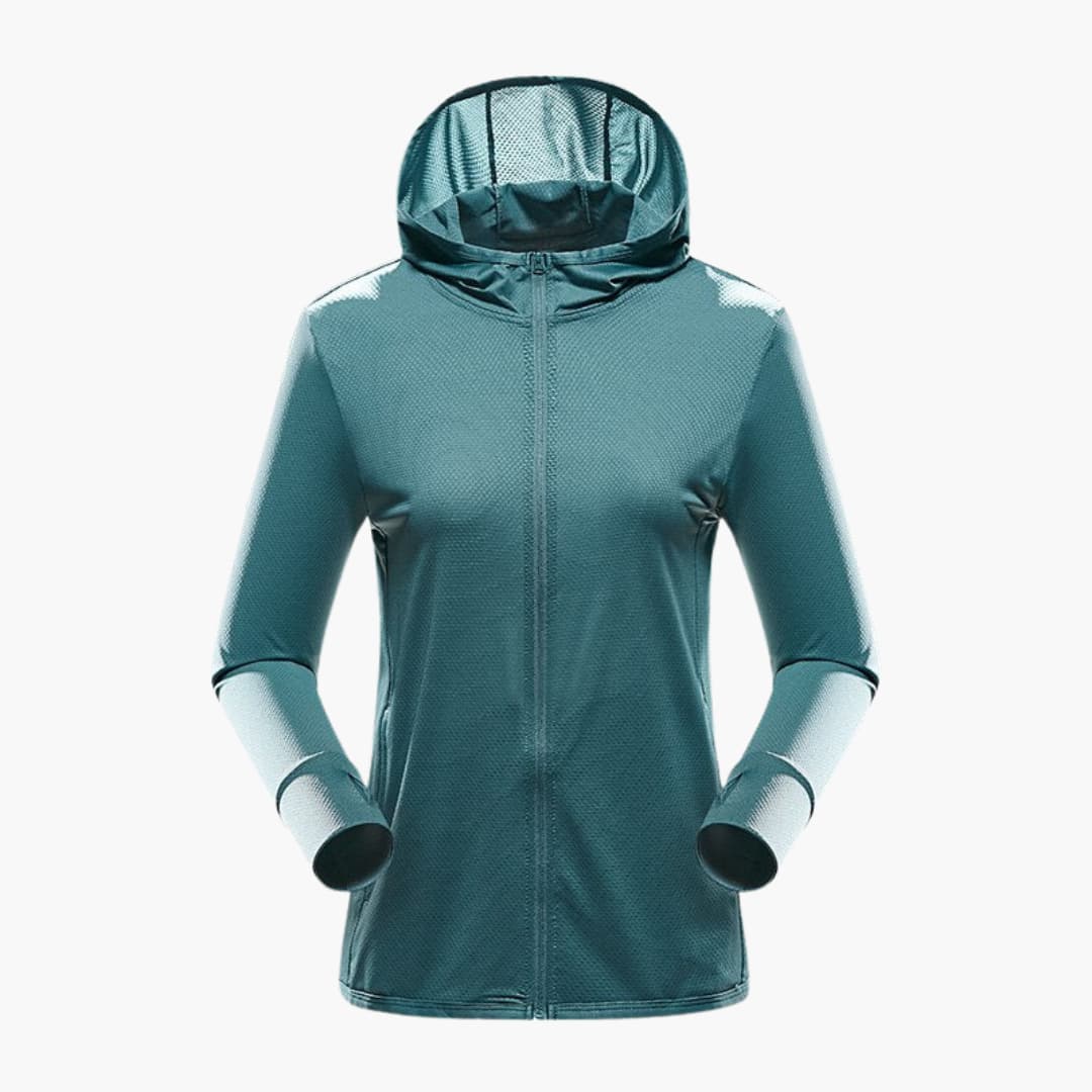 Veste de sport femme avec capuche et fermeture zippée