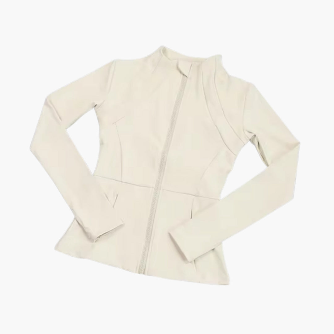 Giacca sportiva da donna con zip e maniche lunghe