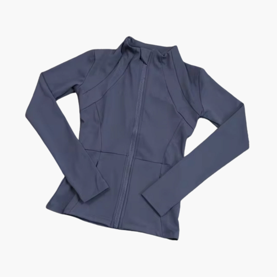 Giacca sportiva da donna con zip e maniche lunghe