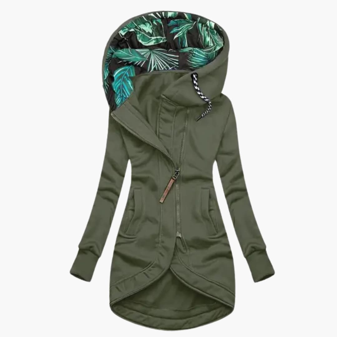 Giacca donna con cappuccio e tasche laterali