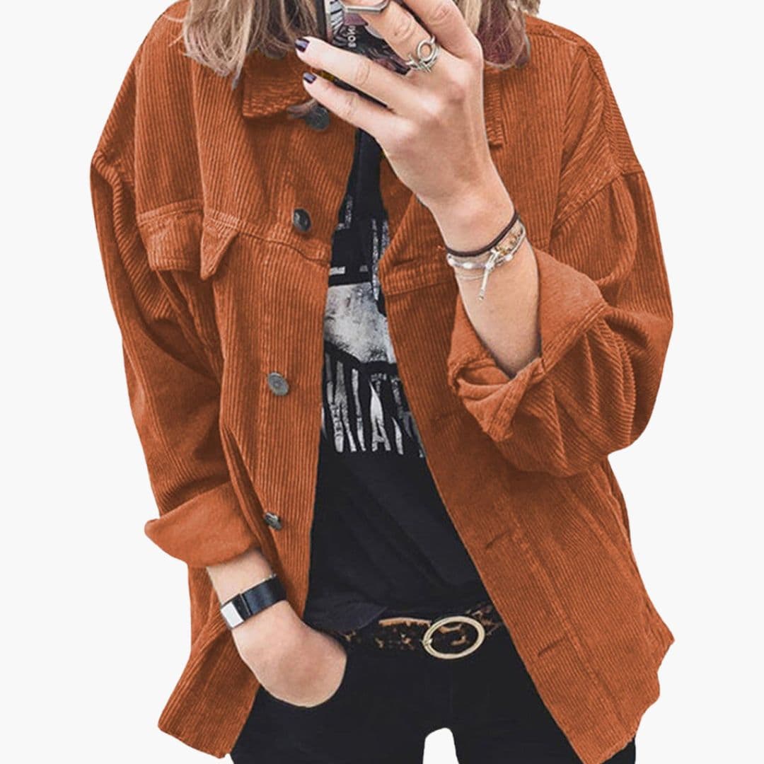 Veste femme avec boutons et poches plaquées