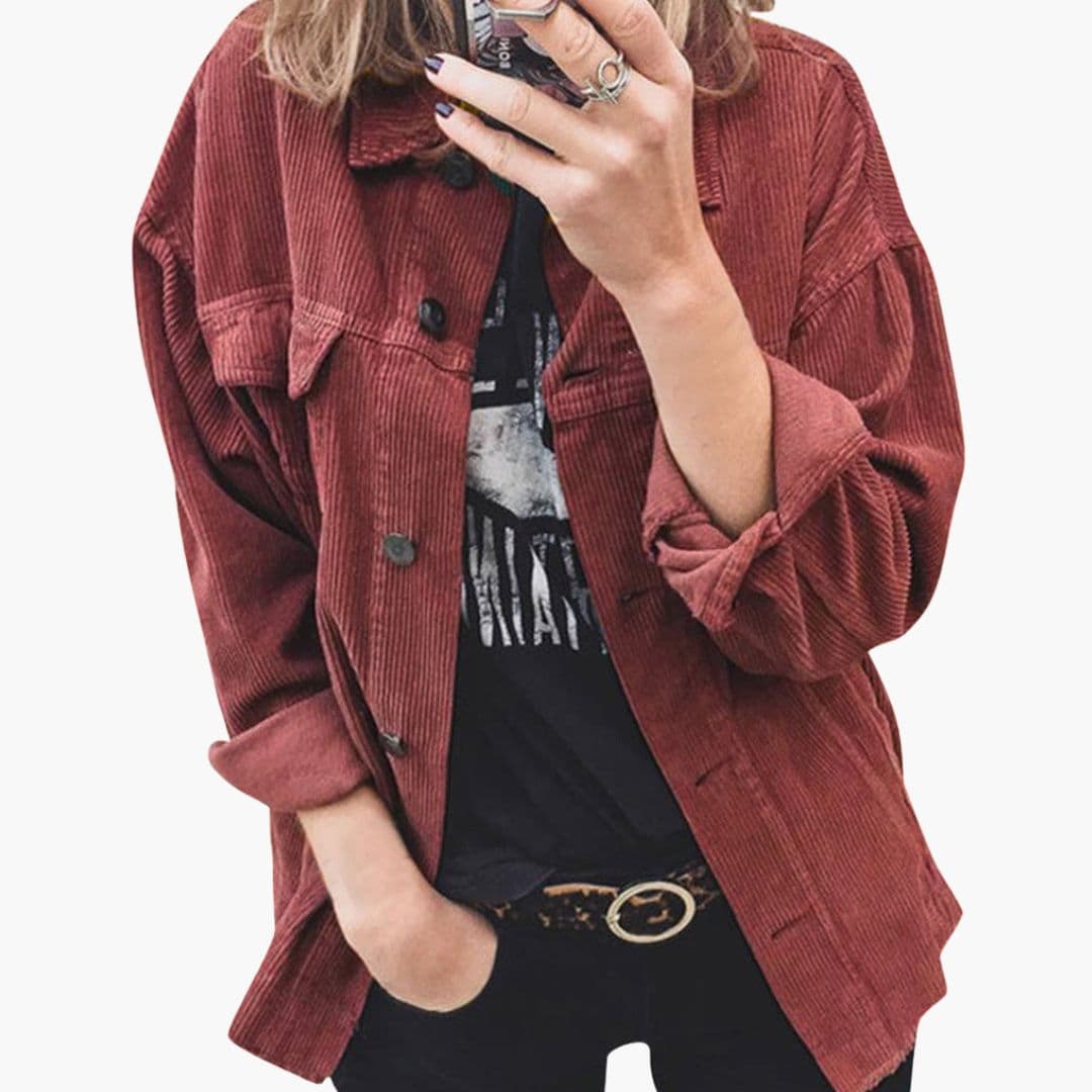 Veste femme avec boutons et poches plaquées