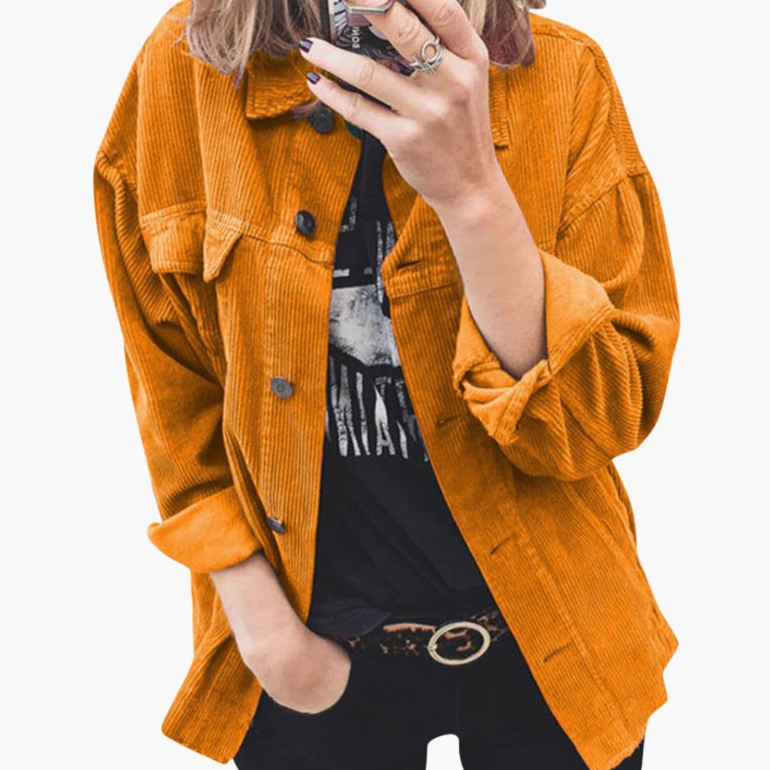 Veste femme avec boutons et poches plaquées