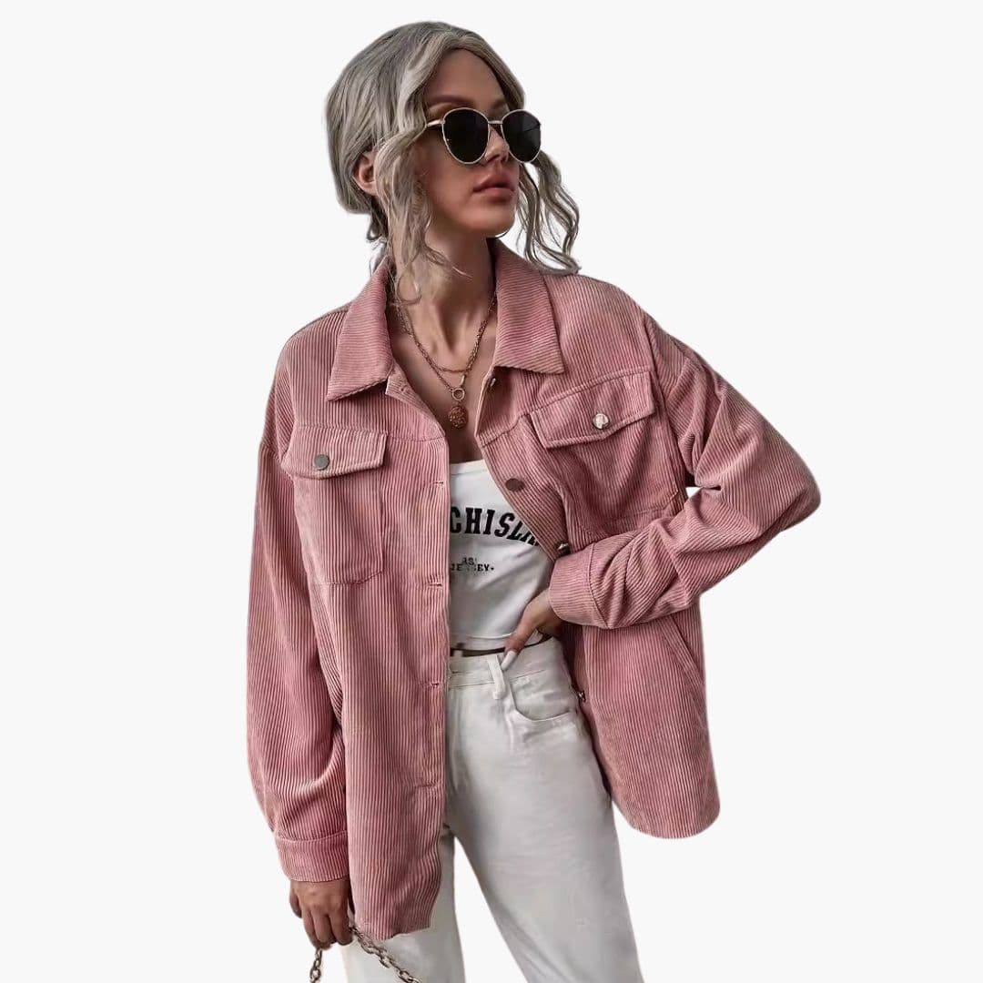 Giacca donna con bottoni e tasche sul petto