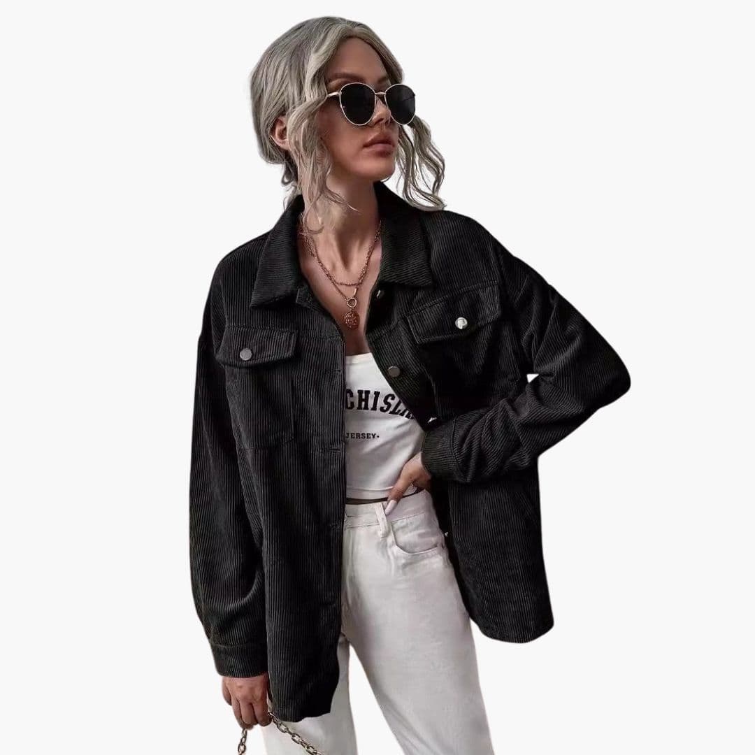 Veste femme avec boutons et poches poitrine