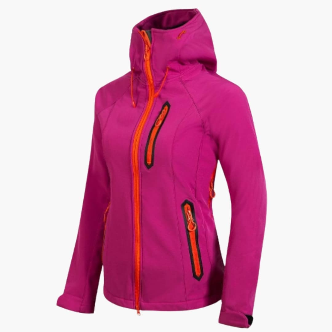 Veste femme avec capuche et fermeture zippée