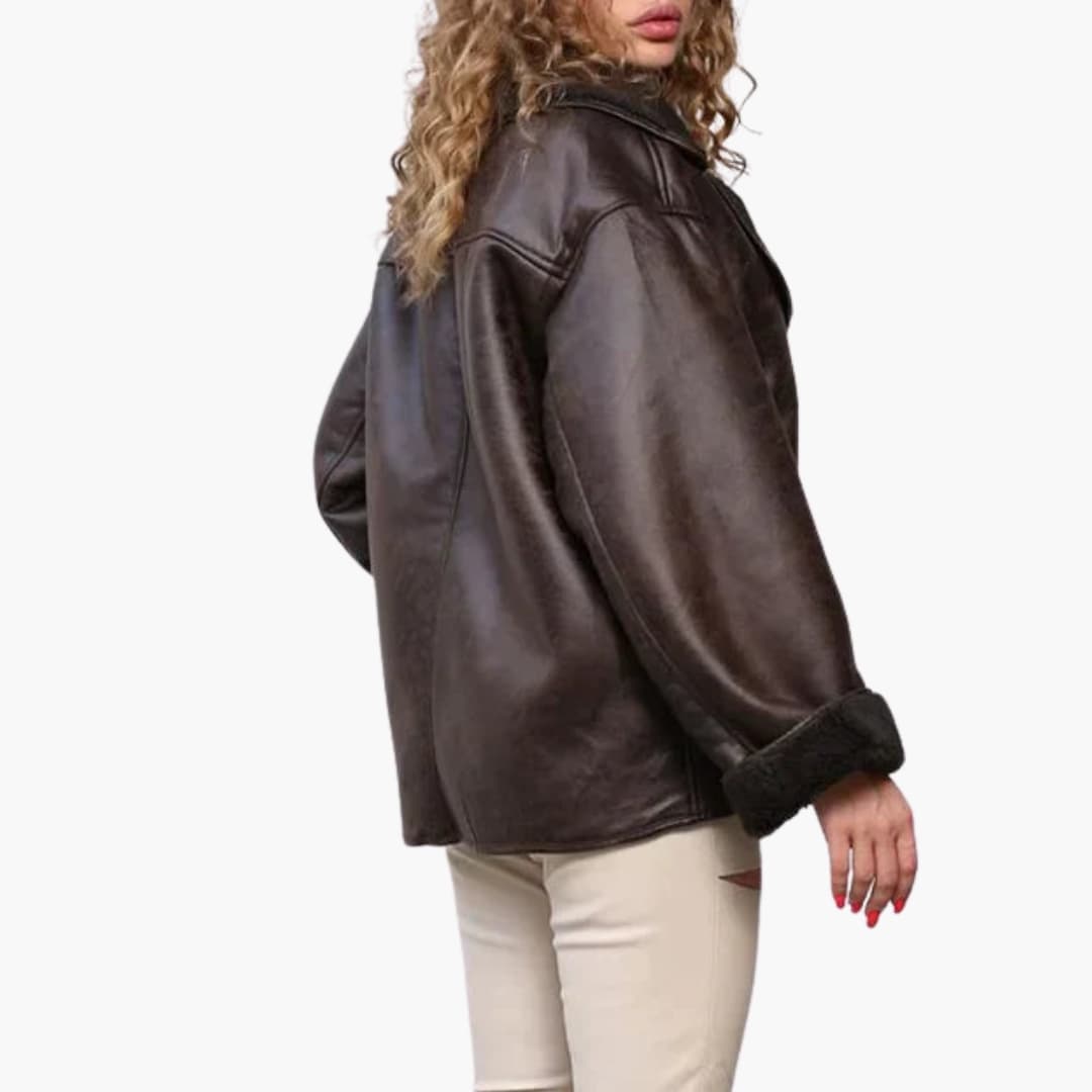 Veste femme avec col à revers et doublure synthétique