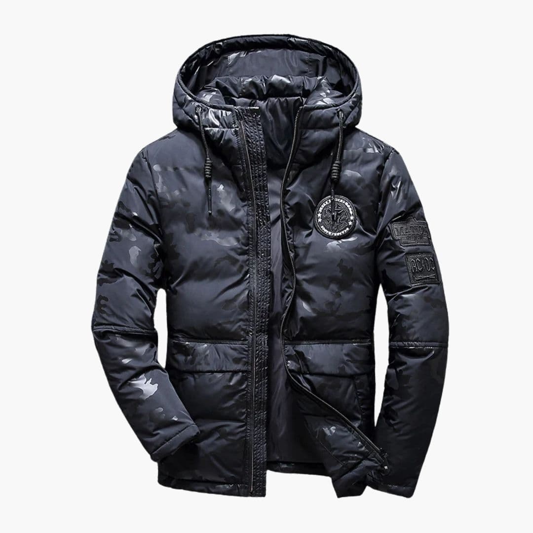 Veste homme à capuche avec doublure isolante