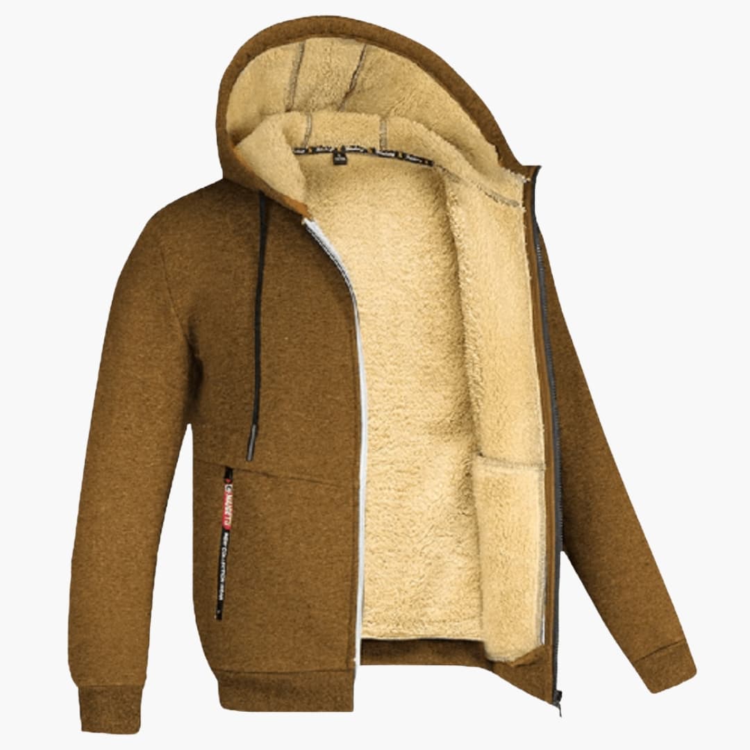 Veste homme à capuche avec fermeture zippée