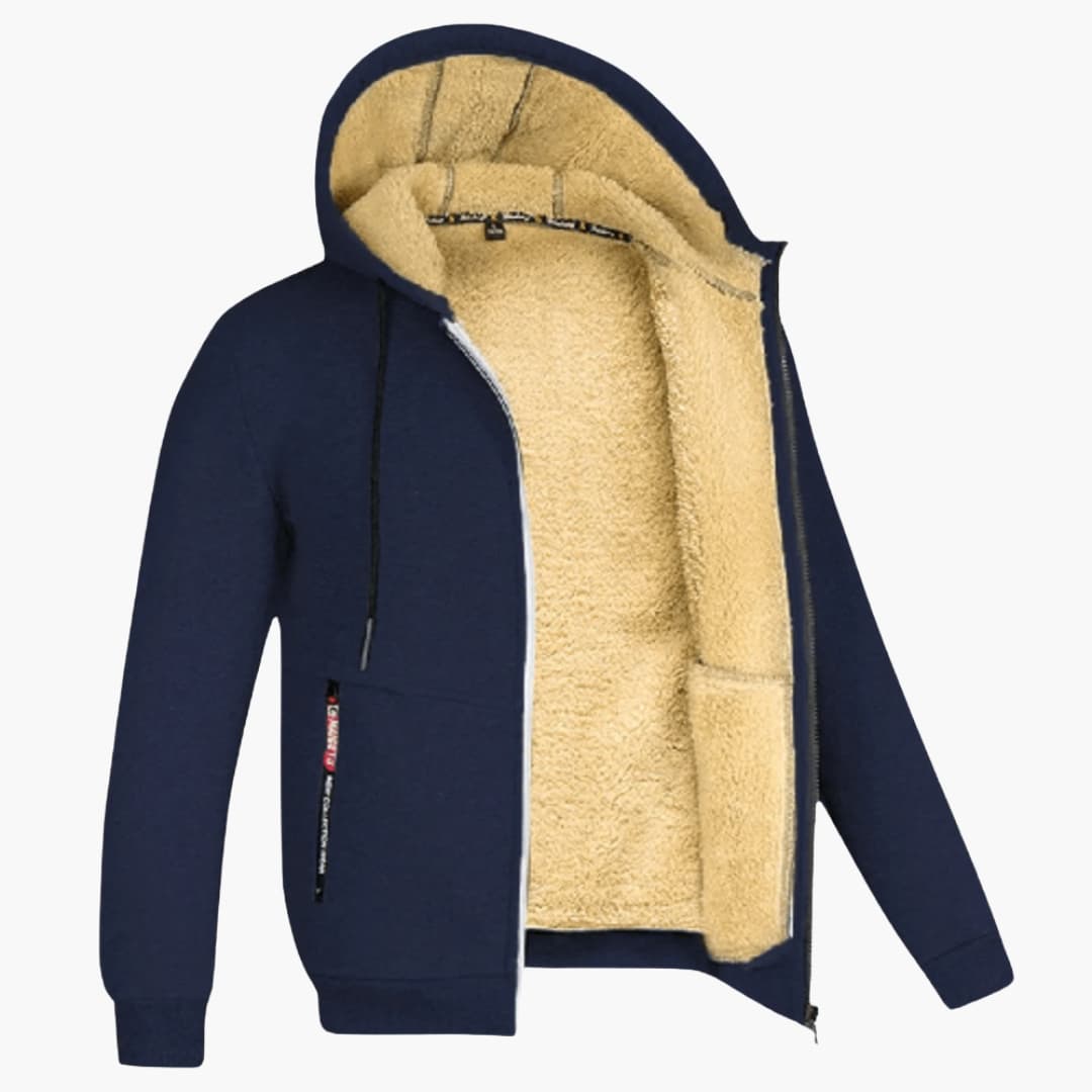 Veste homme à capuche avec fermeture zippée