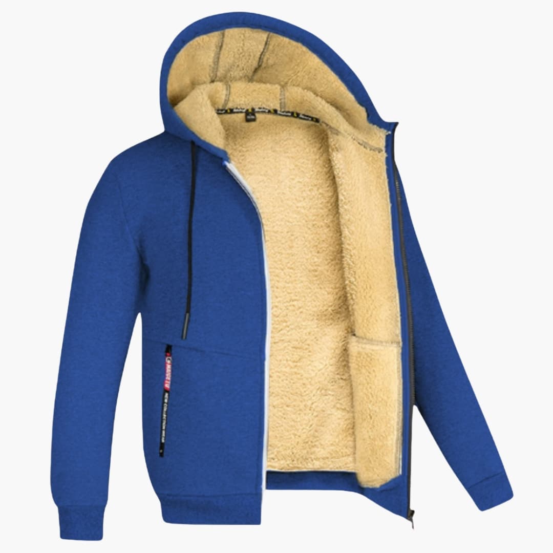 Veste homme à capuche avec fermeture zippée