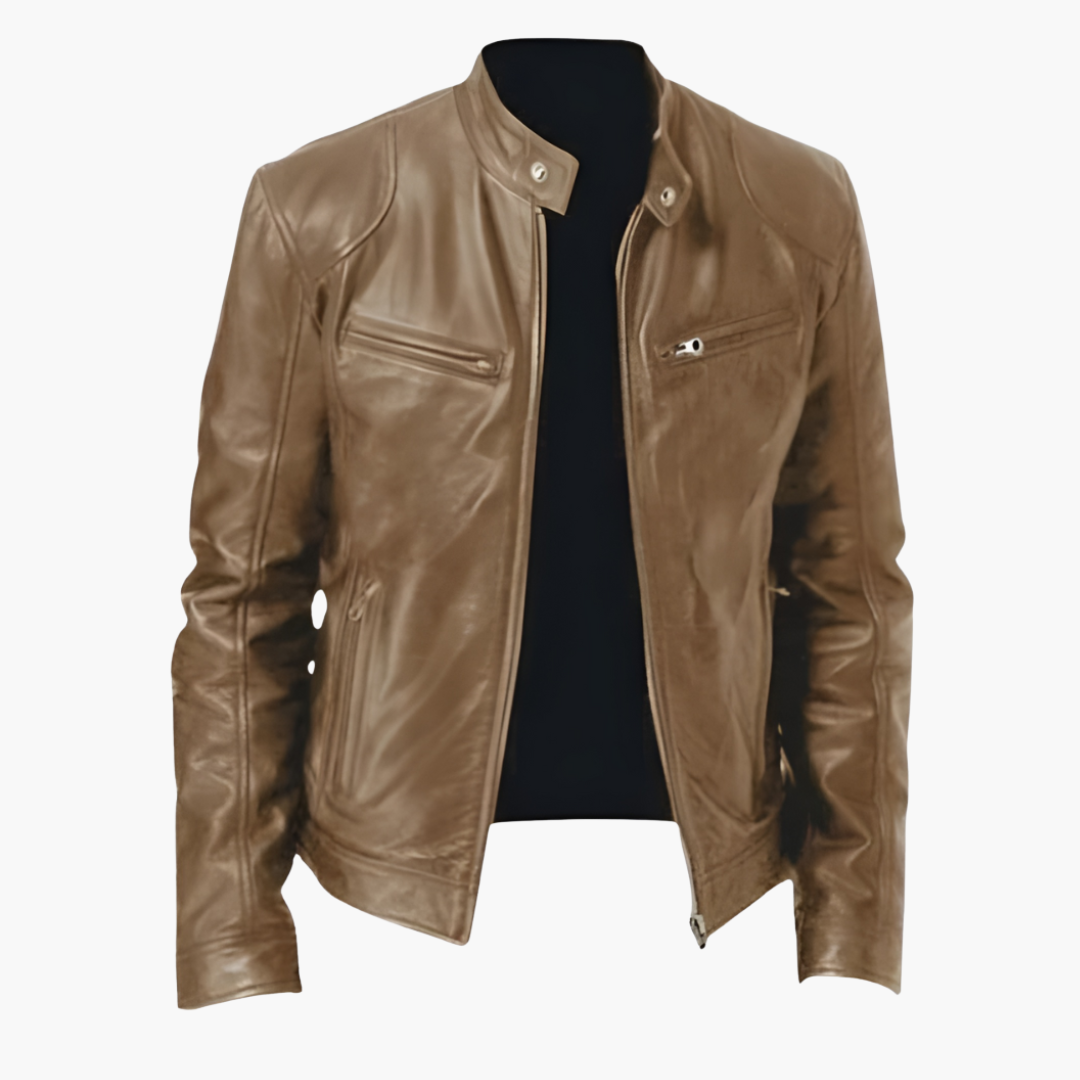 Veste homme à col montant avec poches zippées