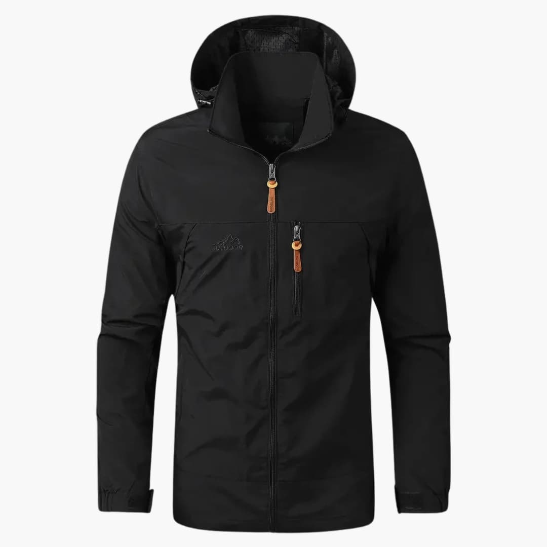 Veste homme avec capuche ajustable et fermeture zippée