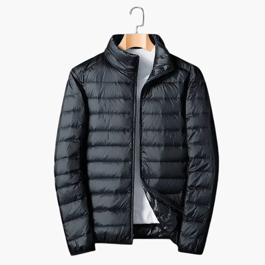 Veste homme avec col montant et fermeture zippée